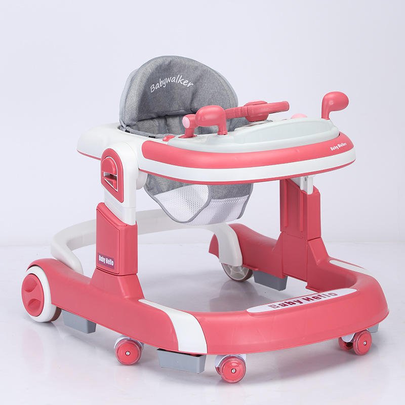 Multifunctional Anti-Rollover Child Walker Foldable Plastic Toy Car for Kids for Both Boy and Girl Features Light Learning U